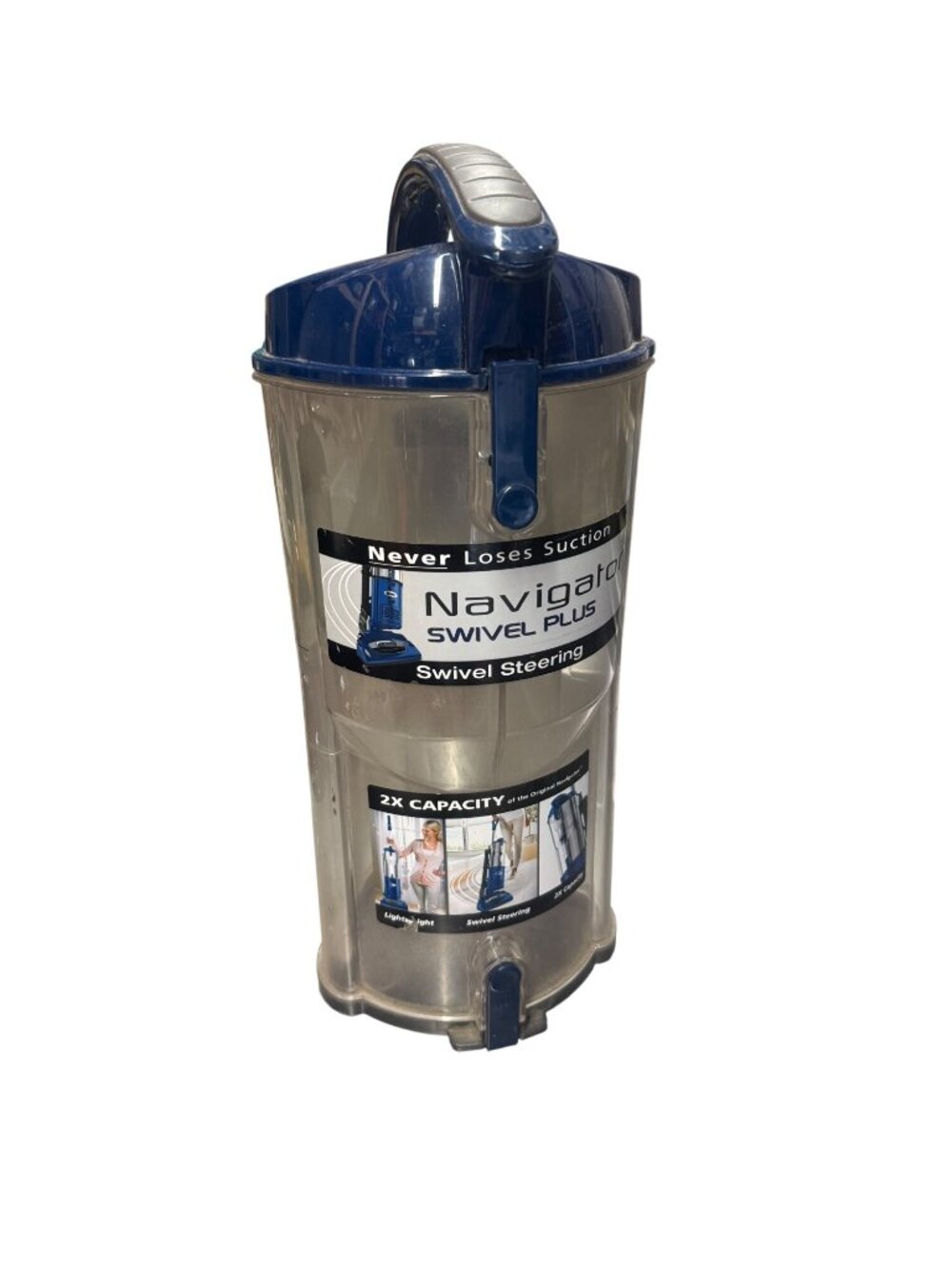 Shark Navigator Swivel Plus NV46 Dust Cup Dirt Bin Canister w/ Lid Handle OEM( P
